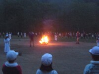キャンプファイヤーの様子